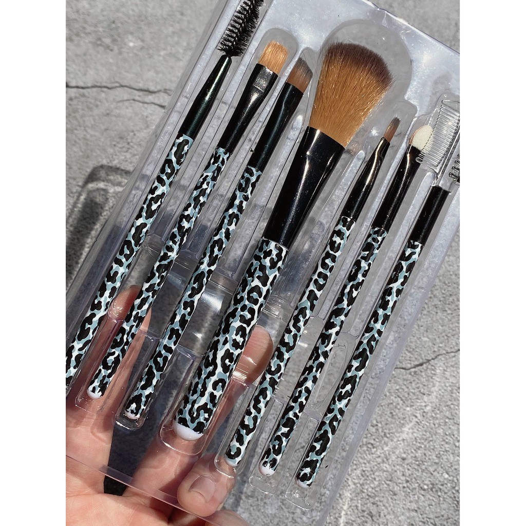 Bộ Cọ 7 cây kèm HỘP NHỰA makeup tools siêu cưng nội địa (hàng sẵn)