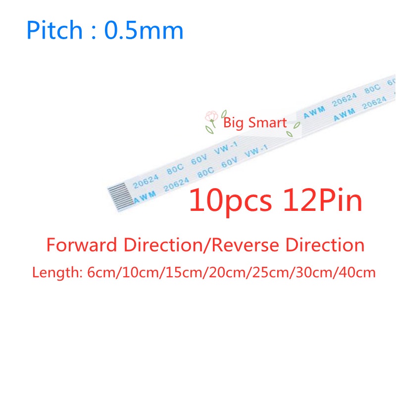 Set 10 Dây Cáp 12Pin FFC FFC 12P 60V 0.5mm 12Pin Chuyên Dụng