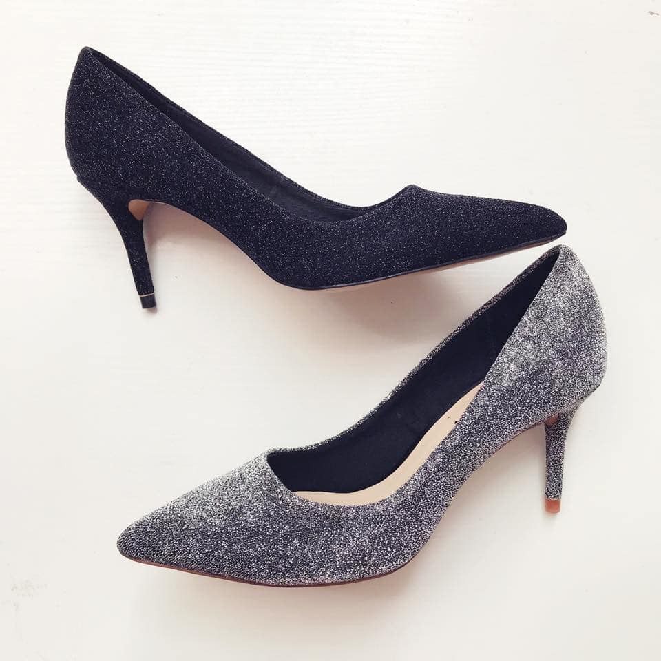 Giày Cao Gót Nữ ZARA Mũi Nhọn 7p Nhũ METALLIC Thời Trang Hàn Quốc Đẹp Cao Cấp MS1458