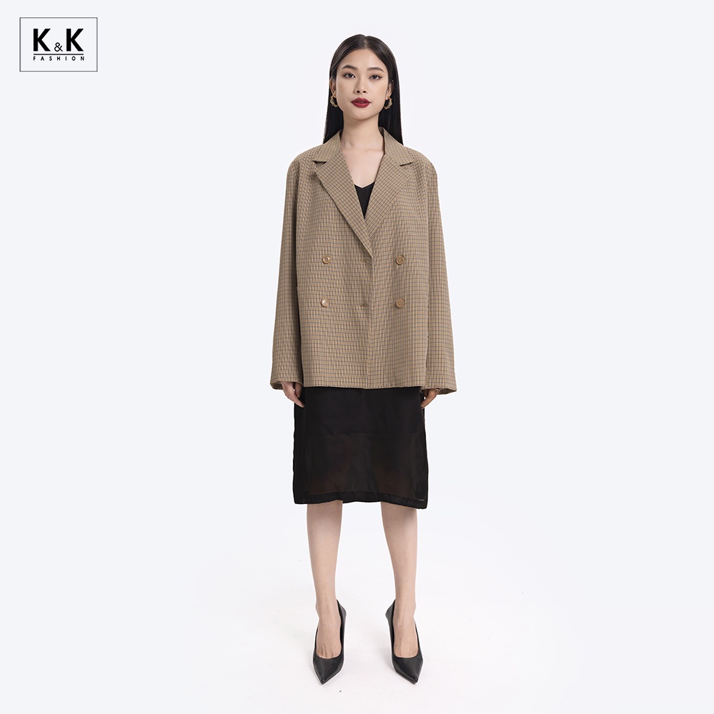 Áo Khoác Caro Nhí K&amp;K Fashion AK10-26 Tay Dài Chất Liệu Cotton
