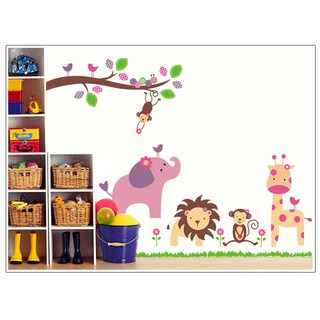 Decal Dán Tường Vườn Thú Nhỏ Cho Bé - MSP DB039