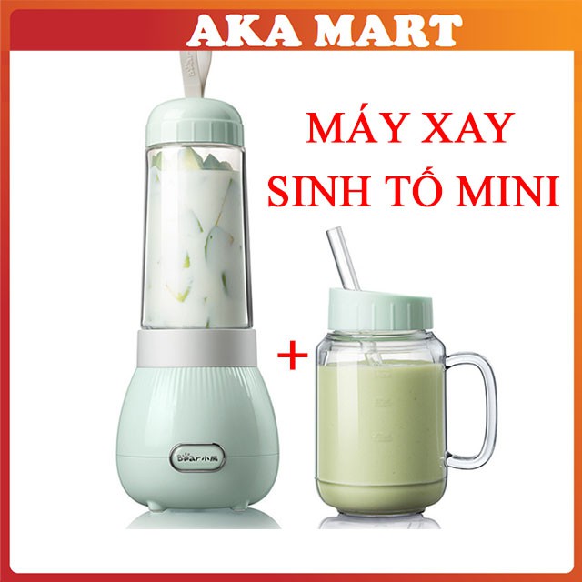 Máy xay sinh tố mini cầm tay loại tốt - Máy xay sinh tố đa năng xay thực phẩm công suất lớn Bear - Aka mart