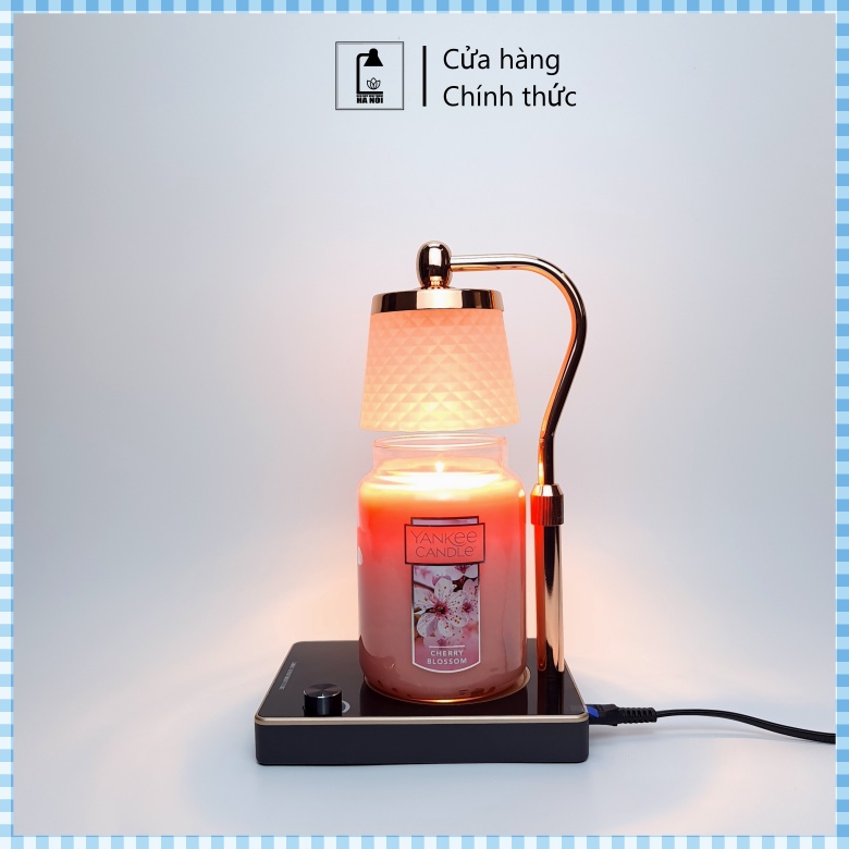 Đèn đốt nến thơm Điều chỉnh độ cao - Warmer Candles GU10 35W - Phong cách Châu Âu,đèn vàng đế tròn nâu