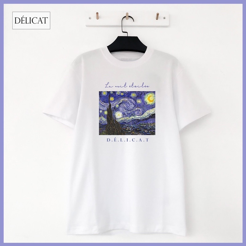 Áo phông tranh Starry Night Vangogh