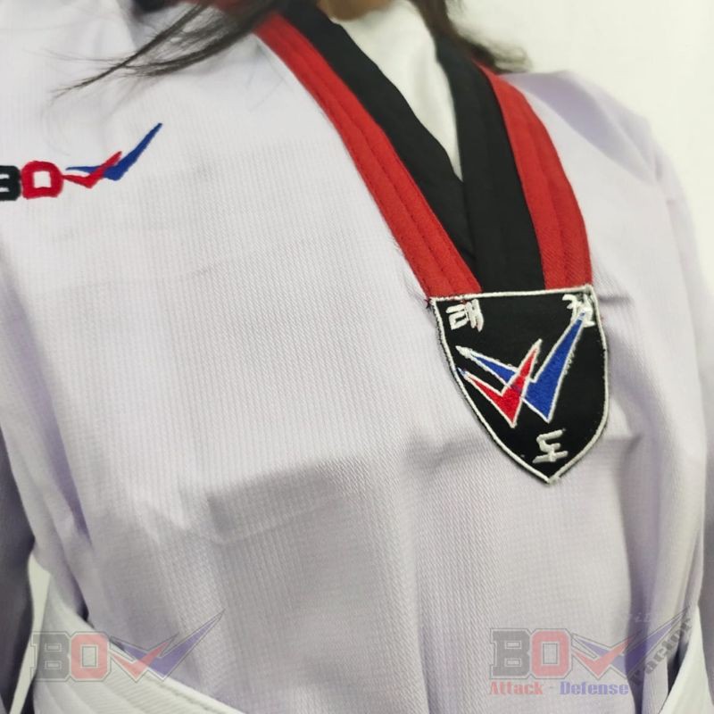 Dobok Áo Sơ Mi Tập Võ Taekwondo Cổ Đứng Màu Đen Cho Người Mới Bắt Đầu