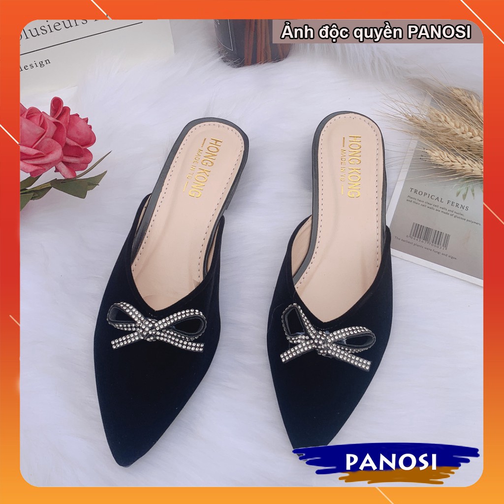 Giày sục nữ hè 2021 đính kèm nơ đá xinh hottrend | BigBuy360 - bigbuy360.vn