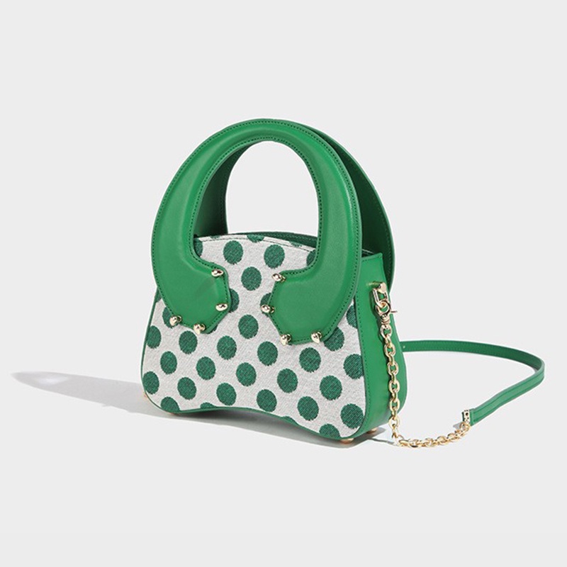 IELGY Túi Đeo Chéo Màu Sắc Tương Phản Phối Dây Xích Thời Trang Cho Nữ