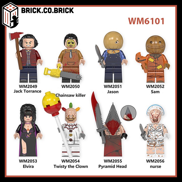 Đồ chơi lắp ráp non lego và minifigure- Mô hình kinh dị Silent Hill, American Horror Story for Halloween- WM6101