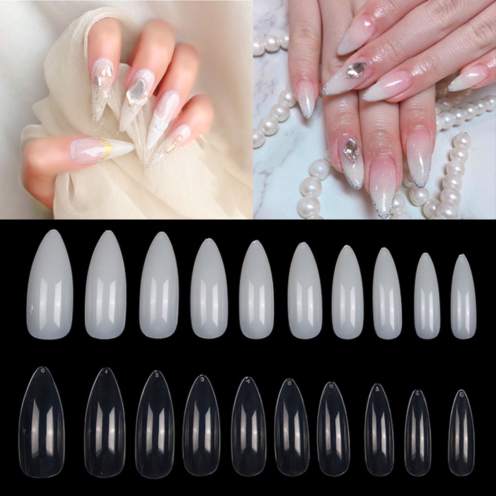 Set 100 Móng Tay Giả Đầu Nhọn MAX