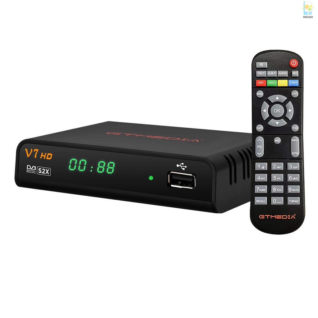Bộ thiết bị thu tín hiệu truyền hình kỹ thuật số GTMEDIA V7 HD DVB-S/S2/S2X HD 1080P kèm điều khiển từ xa