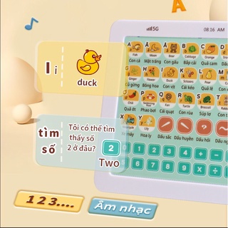 Ipad chữ cái tiếng việt_tiếng anh, bảng chữ cái cho bé_ bảng chữ cái điện tử song ngữ cho bé kèm số và phép tính