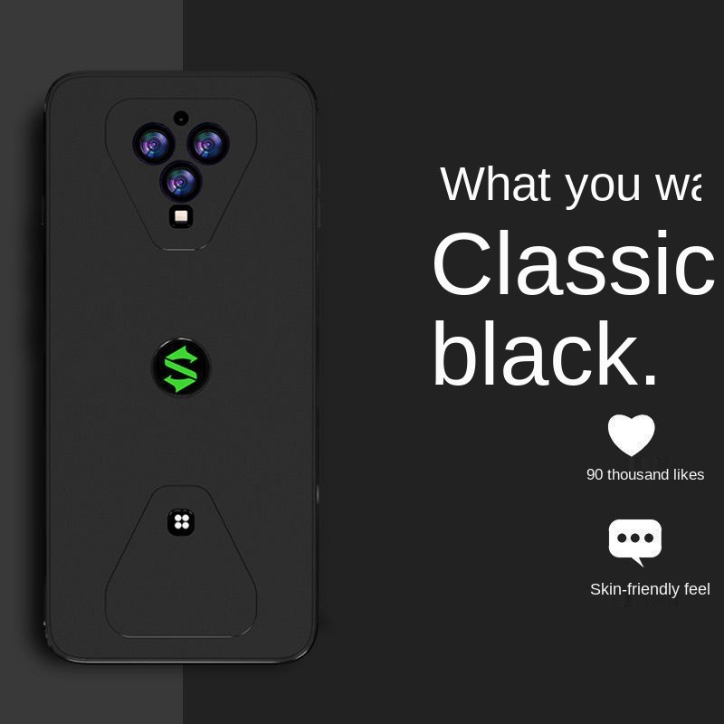 ❏Suitable for Xiaomi Black Shark 3 mobile phone case drop-resistant ultra-thin 3pro straight-edge liquid silicone lens all-inclusive soft shell | BigBuy360 - bigbuy360.vn