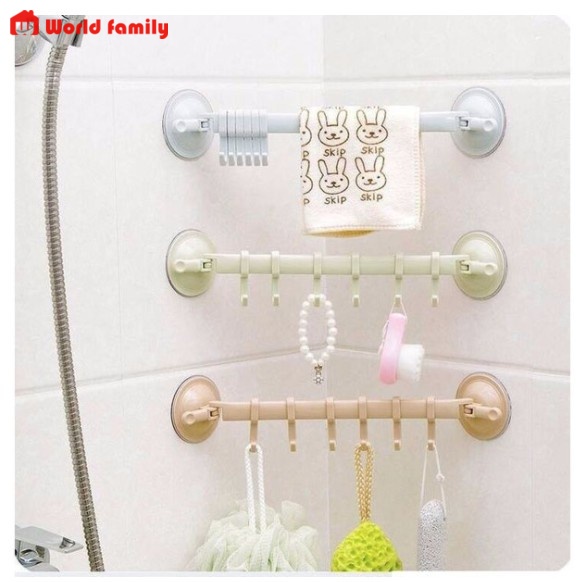 Móc treo đồ HÚT CHÂN KHÔNG tiện dụng thanh 6 móc