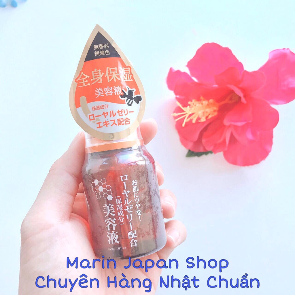 Tinh chất cấp ẩm đa năng cho da mặt, cho body, dưỡng lông mi, dưỡng lông mày, dưỡng tóc Sữa ong chúa Nhật Bản 55ml