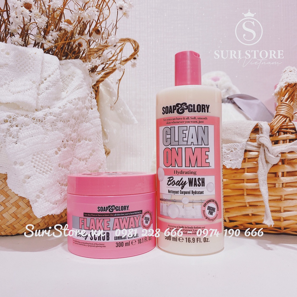 Sữa tắm Soap and Glory CLEAN ON ME - Bubble in Paradise - made in UK 500ml