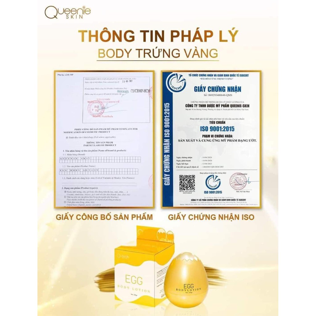 Kem body trứng Queenie Skin, kem dưỡng sáng tự nhiên, nuôi dưỡng da từ sâu bên trong | BigBuy360 - bigbuy360.vn