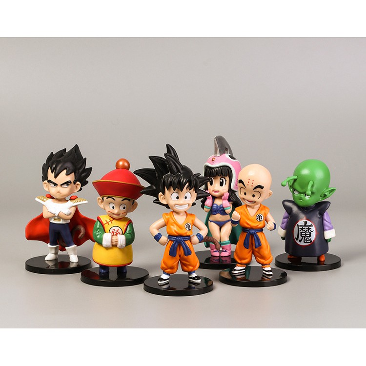 Combo 6 bộ mô hình nhân vật chibi Son Goku Dragon Ball bảy viên ngọc rồng