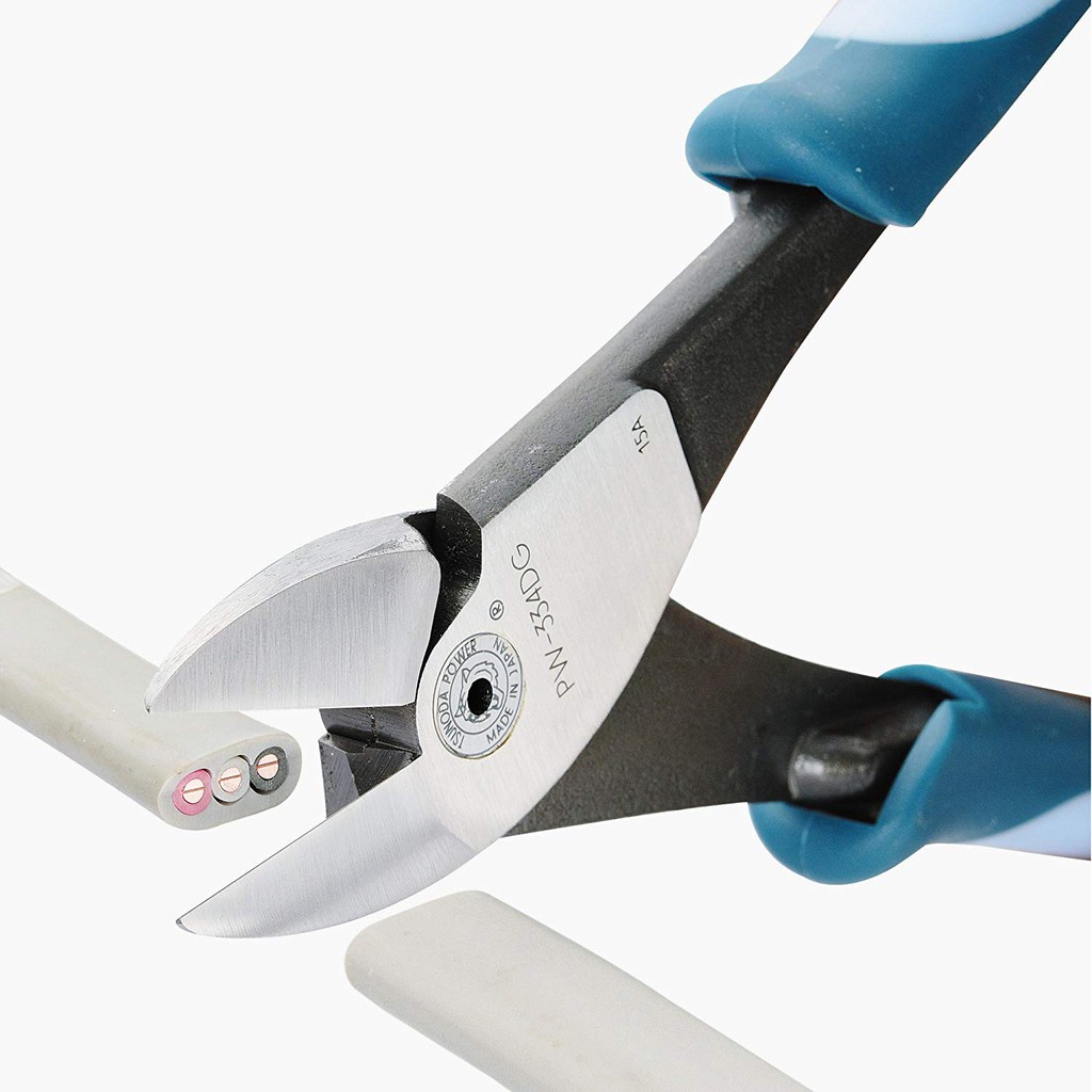 Kìm cắt lưỡi mỏng tay cầm đàn hồi Tsunoda PW-332DG Made In Japan
