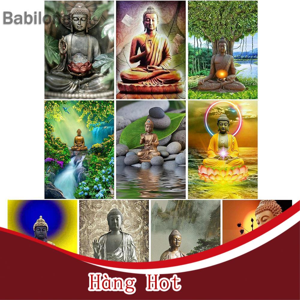 Bộ Tranh Đính Đá 5d Tự Làm Hình Phật Độc Đáo