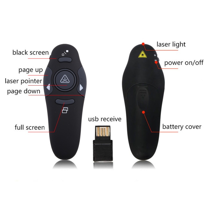 Bút Laze Trình Chiếu Không Dây Cổng USB 2.4G RF