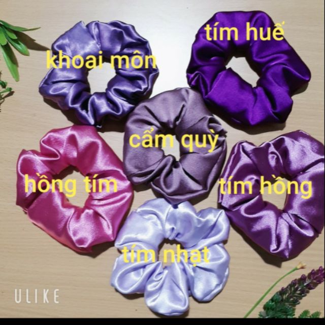 Set 10 cột tóc vải scrunchies Hàn Quốc