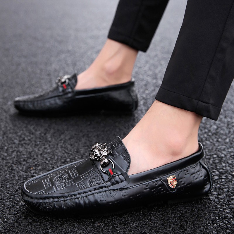 Giày lười bằng da thật thời trang cho nam