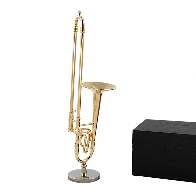 Kèn Trombone el Mini 12cm Kèm Hộp Da Màu Đen