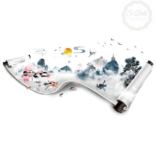 3D ba chiều phong cách Trung Quốc phong cảnh sơn tường dán tường dán phòng ngủ hình nền trang trí ph