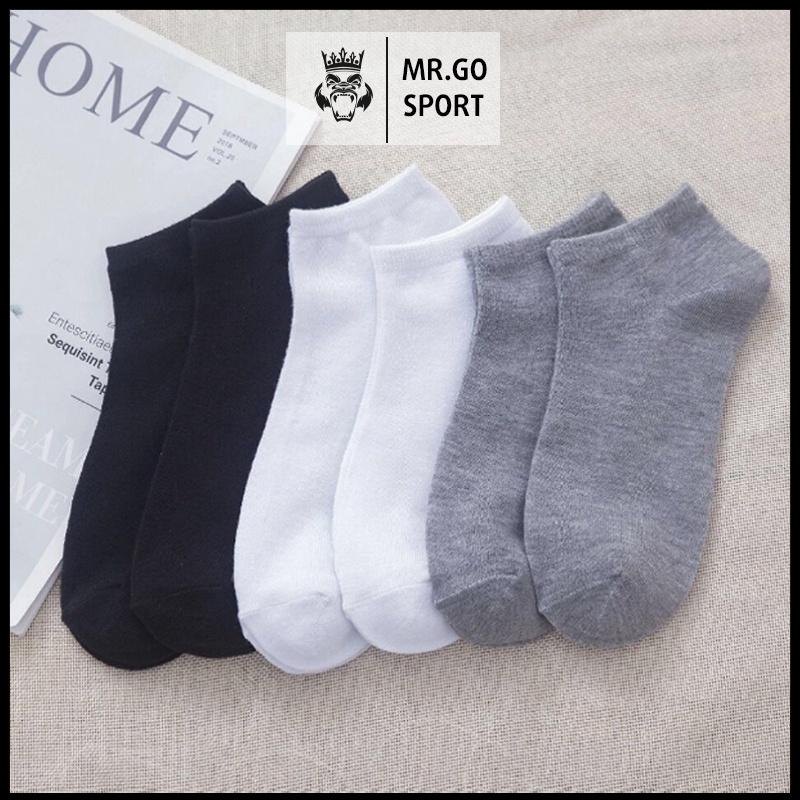 Tất cổ ngắn màu trơn cotton freesize freesex