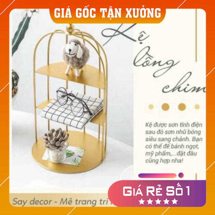 Kệ Mỹ Phẩm 𝑭𝒓𝒆𝒆𝒔𝒉𝒊𝒑 Kệ Đựng Mỹ Phẩm, Nước Hoa Lồng Chim Cao Cấp