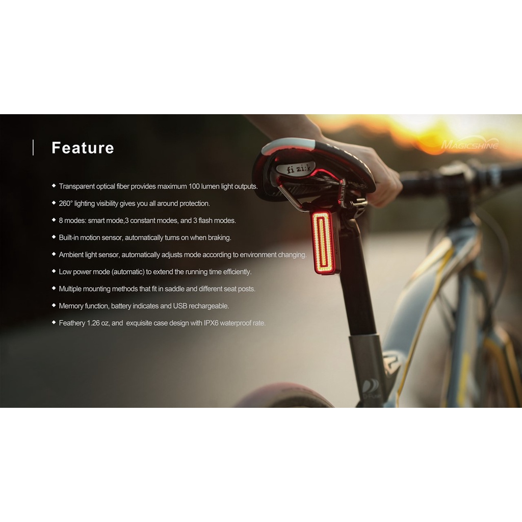 Đèn hậu xe đạp MAGICSHINE SEEMEE 100 độ sáng 100 lumen tầm nhận diện từ xa 2000m  Phụ Tùng &amp; Phụ Kiện Xe Đạp