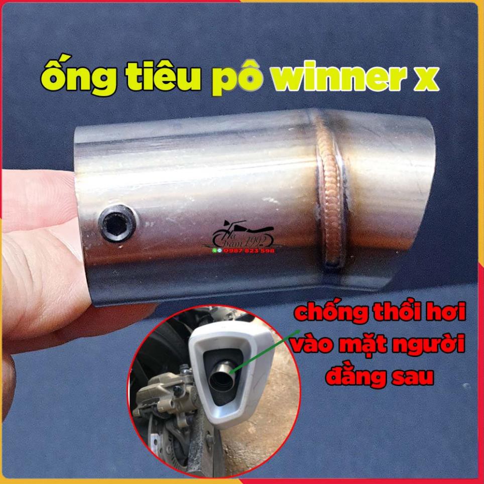 Chụp pô Winner X Sơn tĩnh điện và iNox, Chụp ống xả (Mẫu 2021)