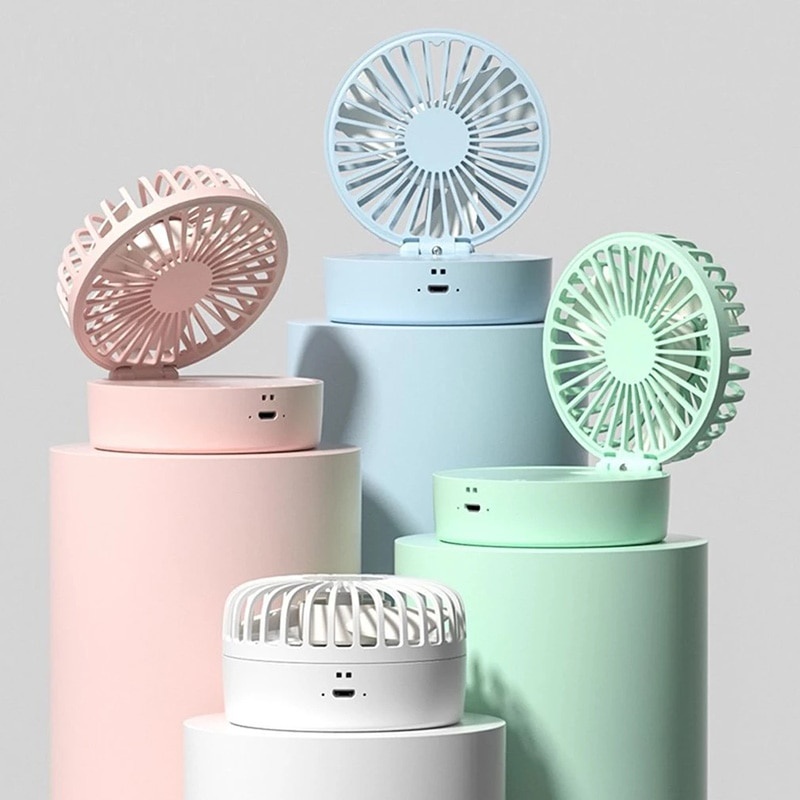 Quạt xịt phun sương tạo ẩm mini cầm tay sạc USB có đèn ngủ nhiều màu sắc tùy chọn tiện lợi