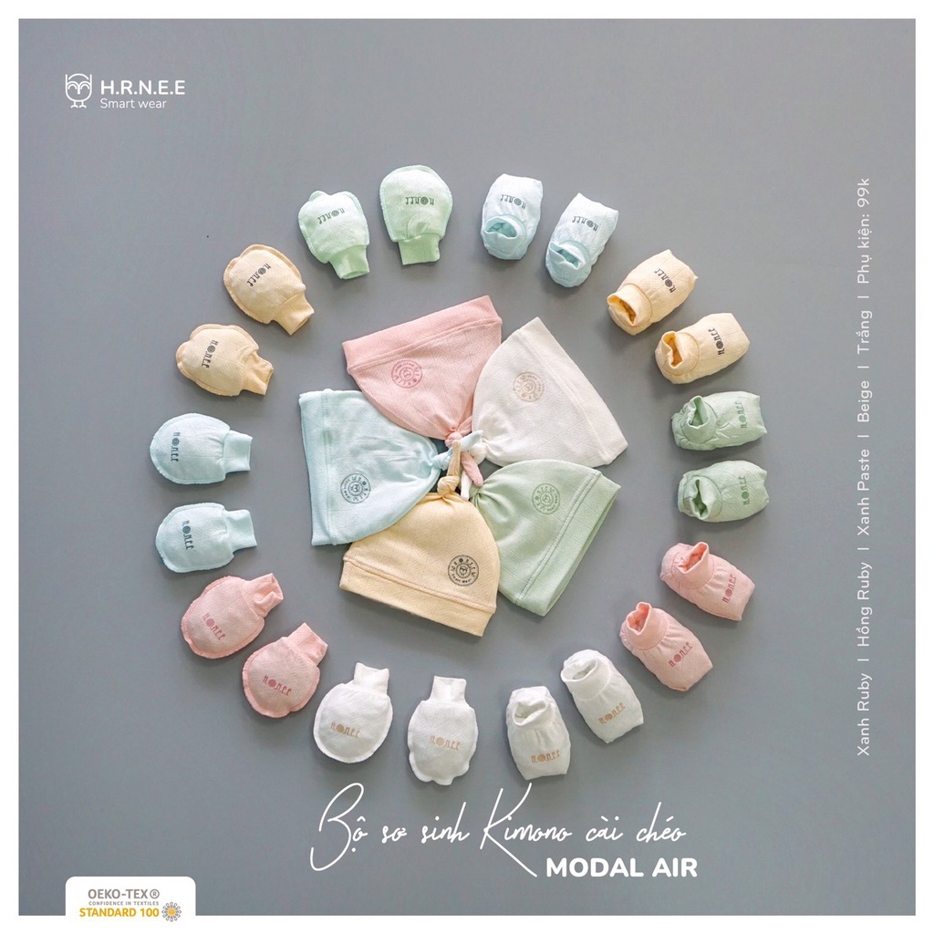 Set phụ kiện Hrnee mũ, bao tay, bao chân Modal Air