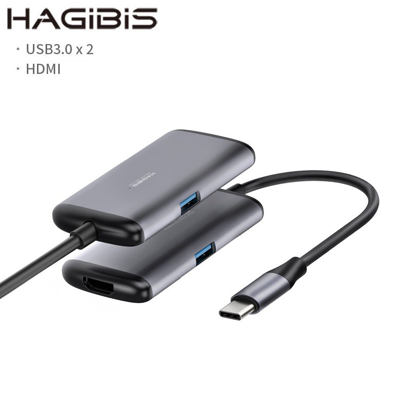 Hagibis 3 in 1 USB TypeC To USB3.0X2 + HDMI