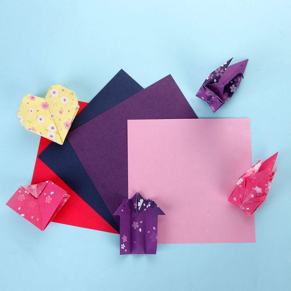 Bộ 60 Giấy Xếp Origami Hình Vuông Họa Tiết Hoa Anh Đào