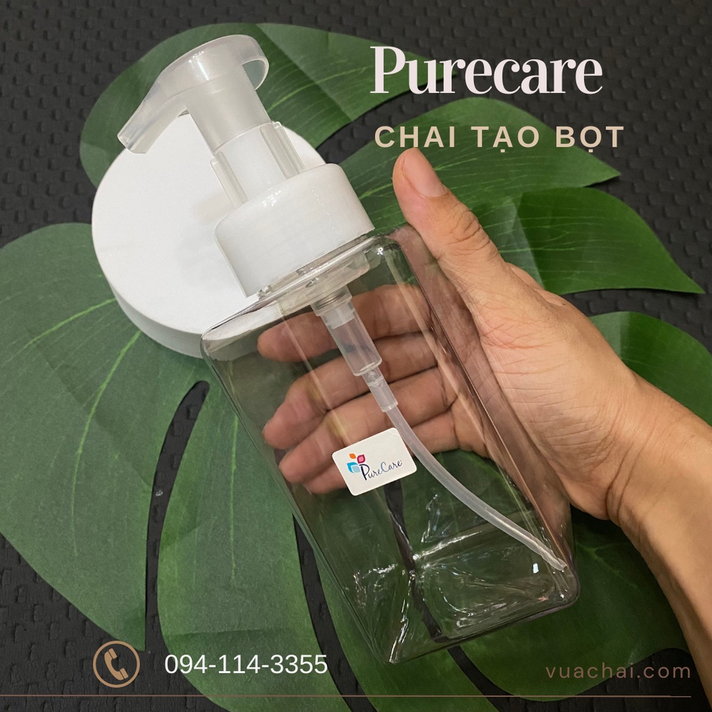 Chai nhựa PETG Bình Xịt Tạo Bọt 250ml chiết nước rửa tay sữa rửa mặt dầu gội sữa tắm mỹ phẩm