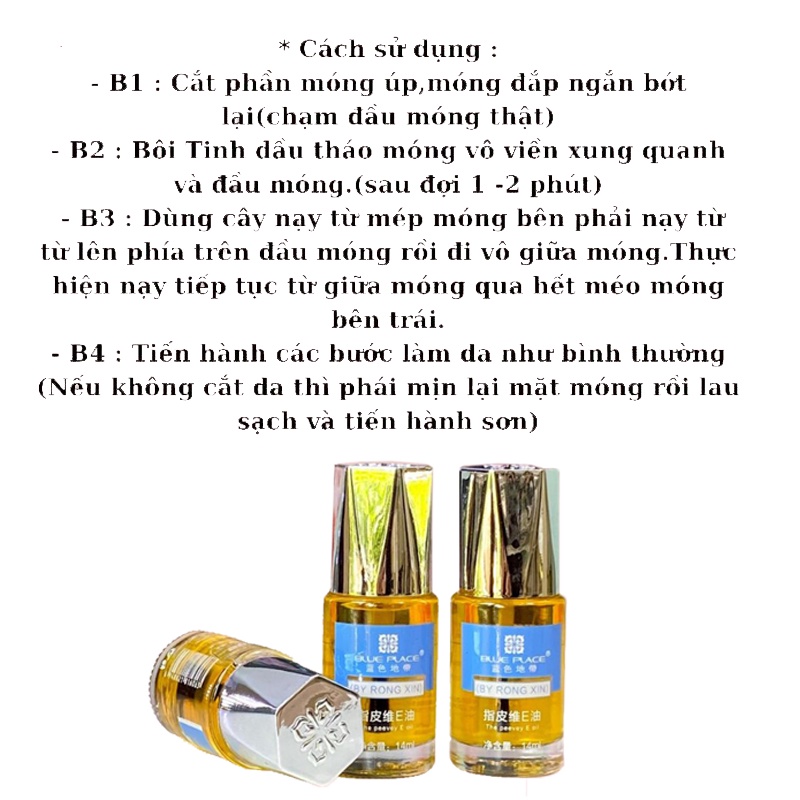 Nước tháo móng giả nail dầu tháo móng úp tay giả nhanh tiện lợi dung tích 14ml