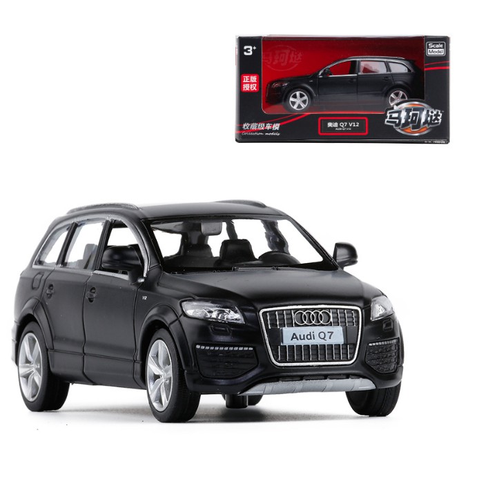 Xe mô hình ô tô RMZ Audi Q7 tỉ lệ 1:36 đồ chơi trẻ em xe bằng sắt chạy cót mở được cửa