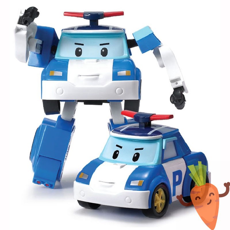 Đồ chơi thông minh biến hình biệt đội xe robocar Poli 2 trong 1 CAROBY 88168