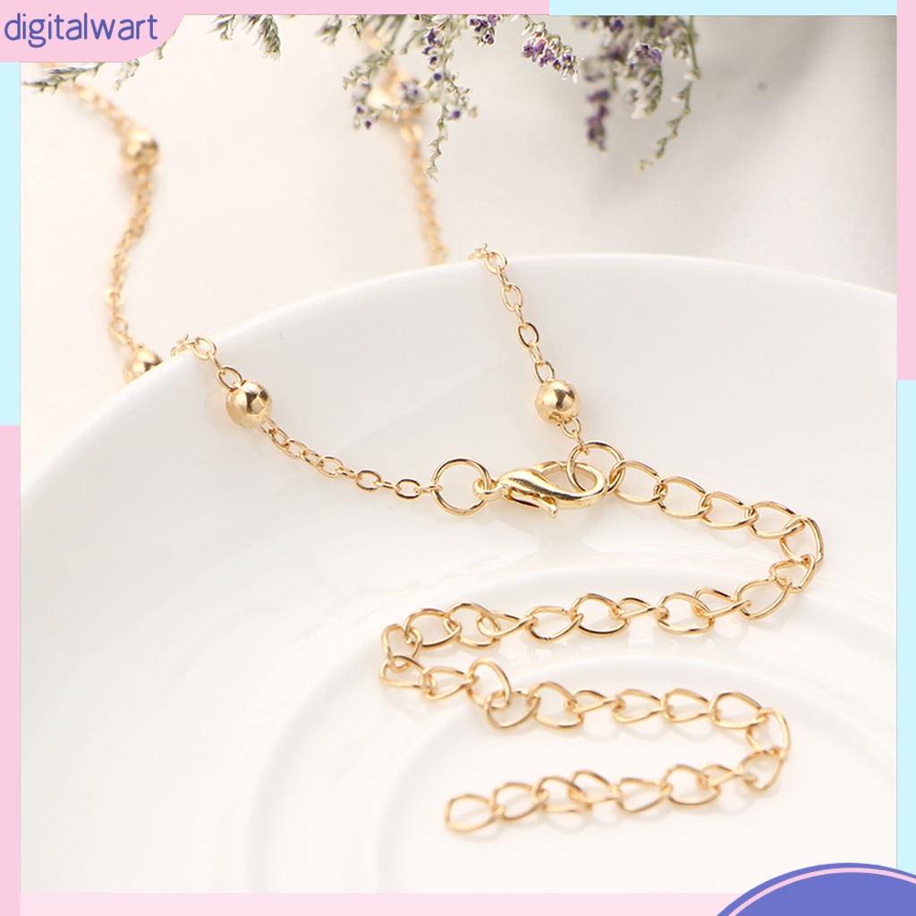 Vòng cổ choker dạng dây xích xỏ hạt tinh tế thời trang