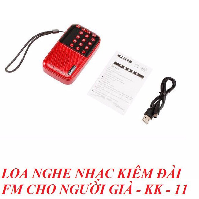 Đài nghe đa năng nghe đài FM, USB, thẻ nhớ, nghe kinh phật OU HONGDA KK11 âm thanh trung thực, có đèn LED số điện tử
