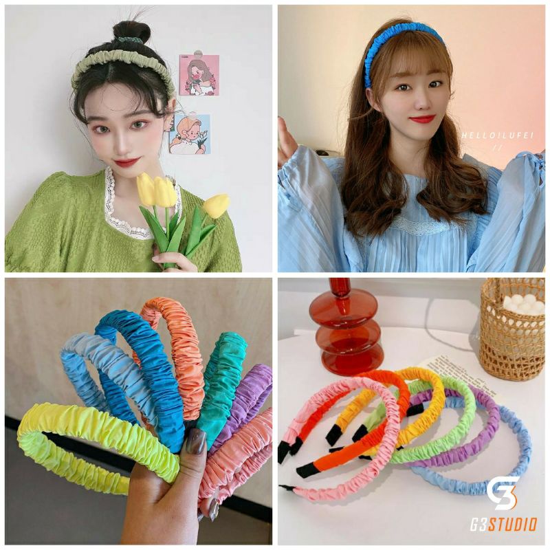 Băng đô cài tóc nhiều màu thiết kế đơn giản