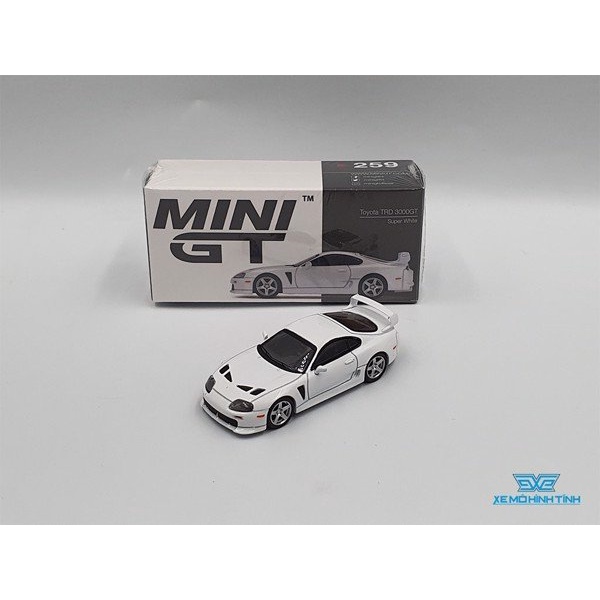 Xe Mô Hình Toyota TRD 3000GT Supra 1:64 MiniGT ( Trắng )