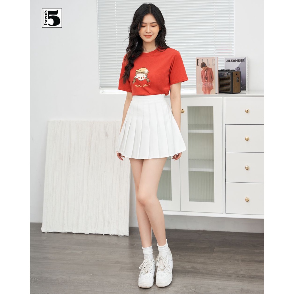 Chân váy tennis nữ Twentyfive dáng xòe ngắn xếp ly nhiều màu cạp cao có lót quần 3725M