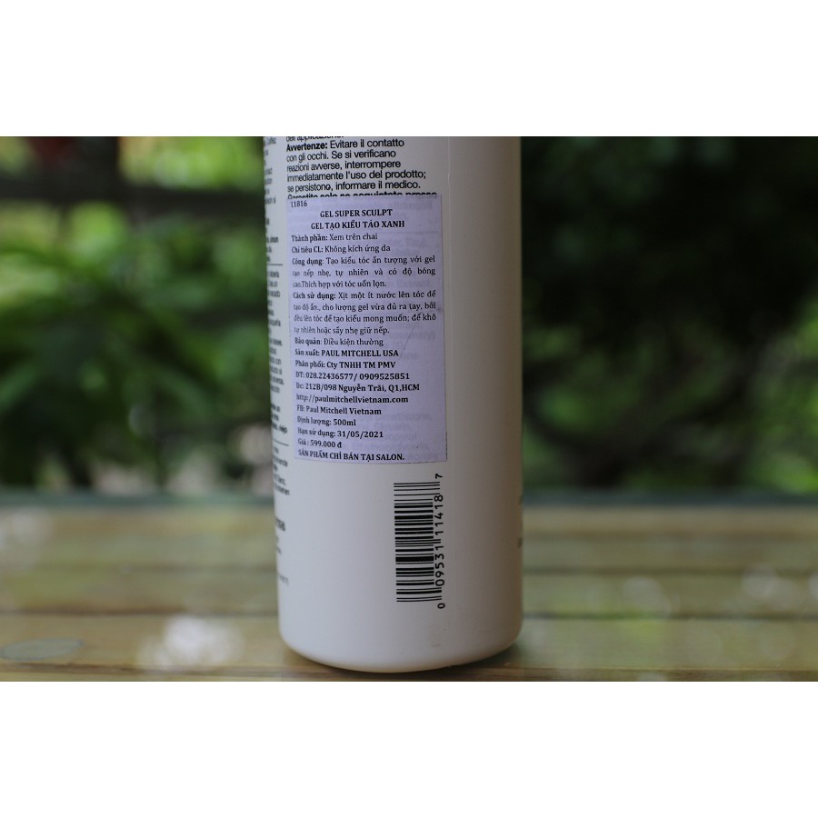 GEL TẠO NẾP TÓC UỐN MÙI TÁO XANH PAUL MITCHELL SUPER SCULPT 500ML