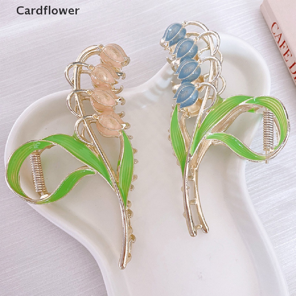 &lt; Cardflower &gt; Kẹp Tóc Móng Vuốt Đính Hoa Chuông Xanh Lam Thanh Lịch Đang Giảm Giá