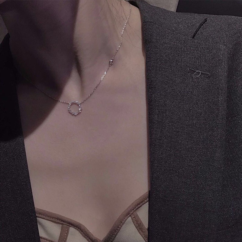 Vòng cổ Mặt Hình Tròn Đính Đá Zircon 2022