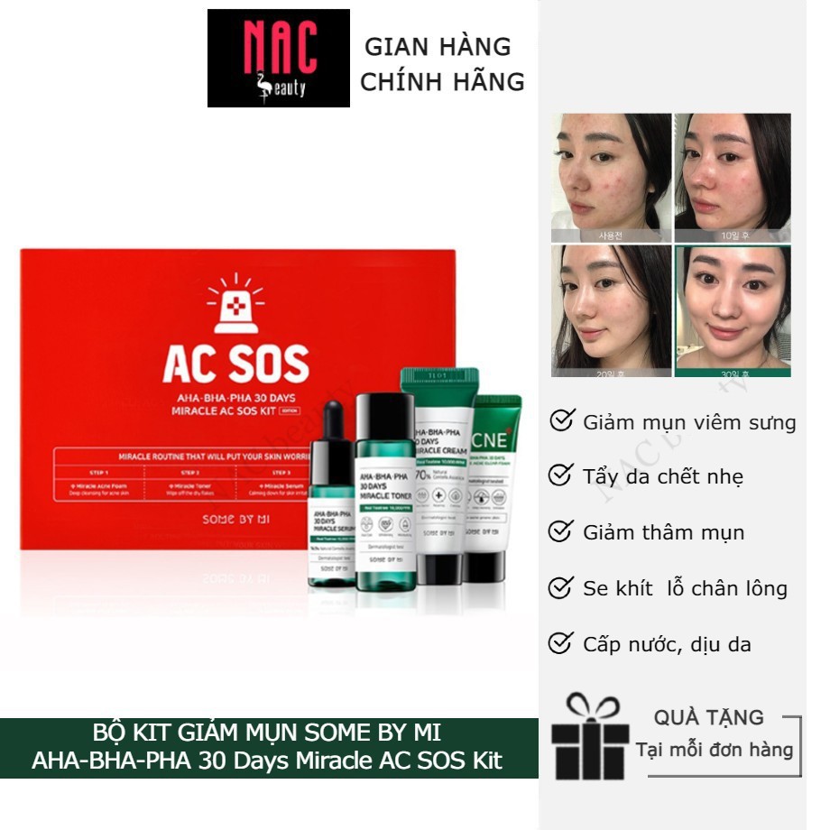 [Chính hãng] SET 4 MÓN GIẢM MỤN SOME BY MI SOS