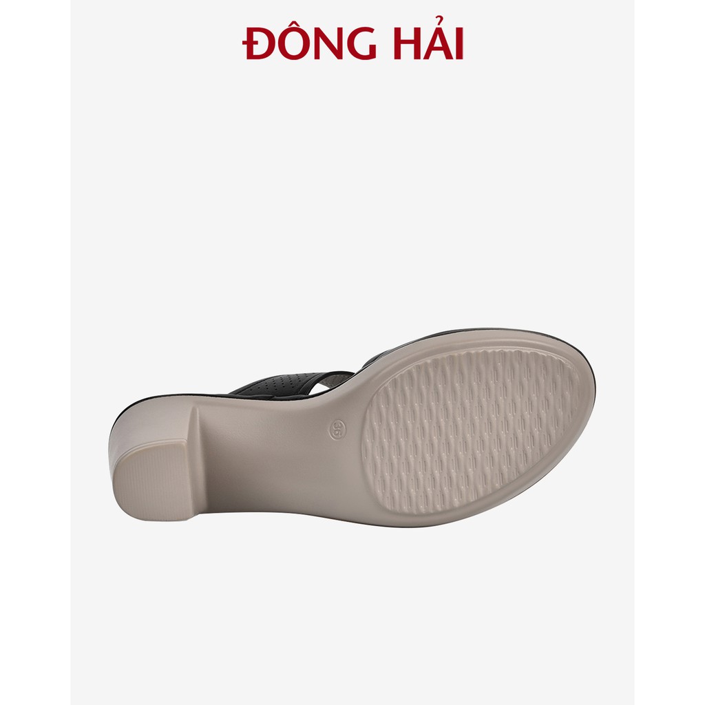 Dép cao gót Zucia đế vuông 2 quai ngang thời trang cao 8cm cải thiện chiều cao cho phái nữ - DHL52